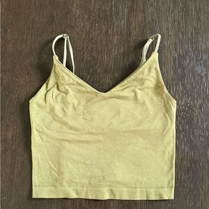 Anthropologie Olive Green V-Neck Camisole Tank Top